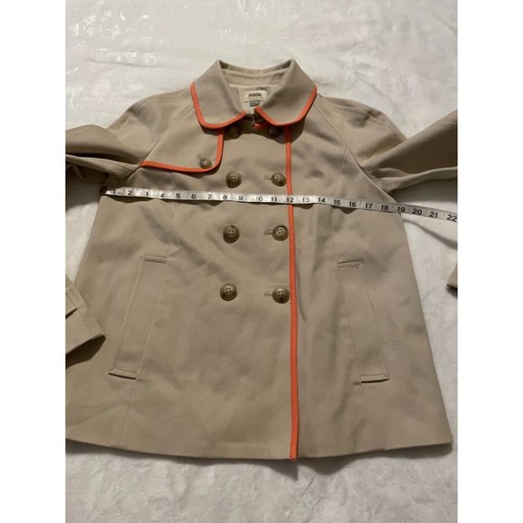 Fossil Ladies Jacket Small 50% Modern 50% Vintage Peacoat - Picture 3 of 6